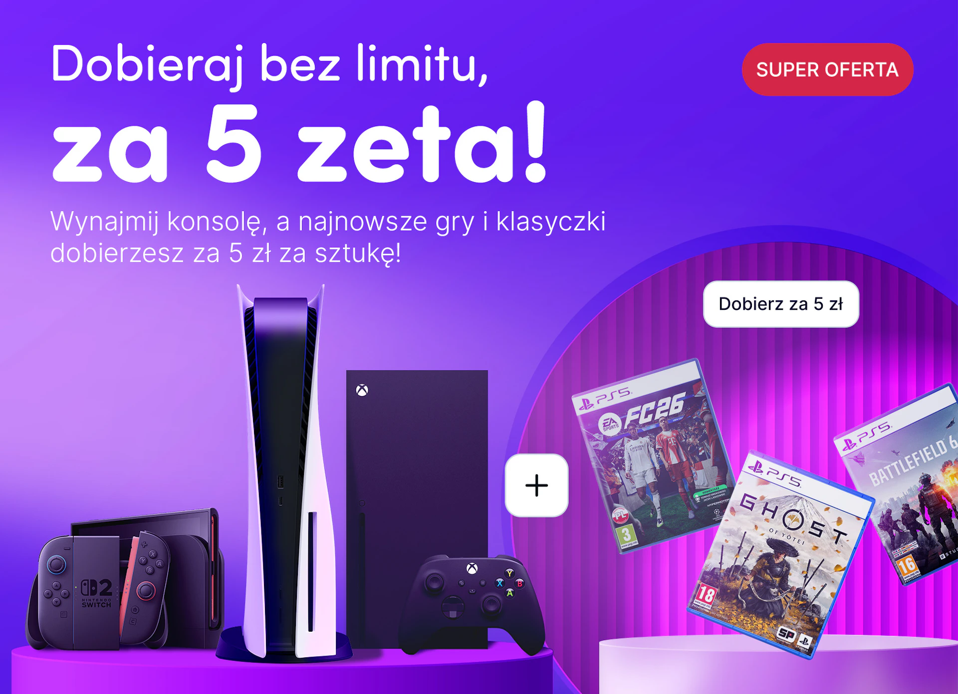 Zdjęcie wyróżniające Dobieraj bez limitu, za 5 zeta!