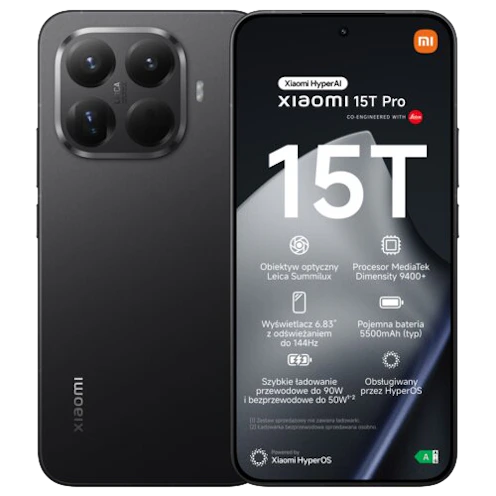 Smartfon XIAOMI 15T Pro 5G 12/512GB 6.83" 144Hz Czarny