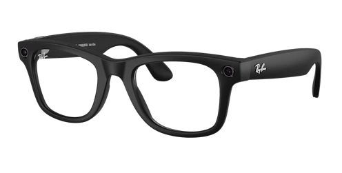 Okulary RAY BAN Meta Wayfarer Gen 2 Czarny mat/Przezroczyste