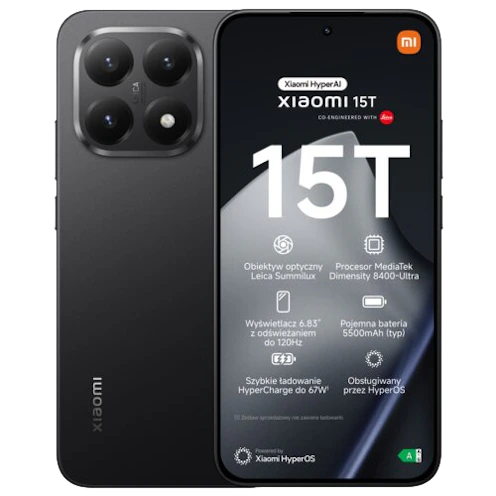 Smartfon XIAOMI 15T 5G 12/512GB 6.83" 120Hz Czarny