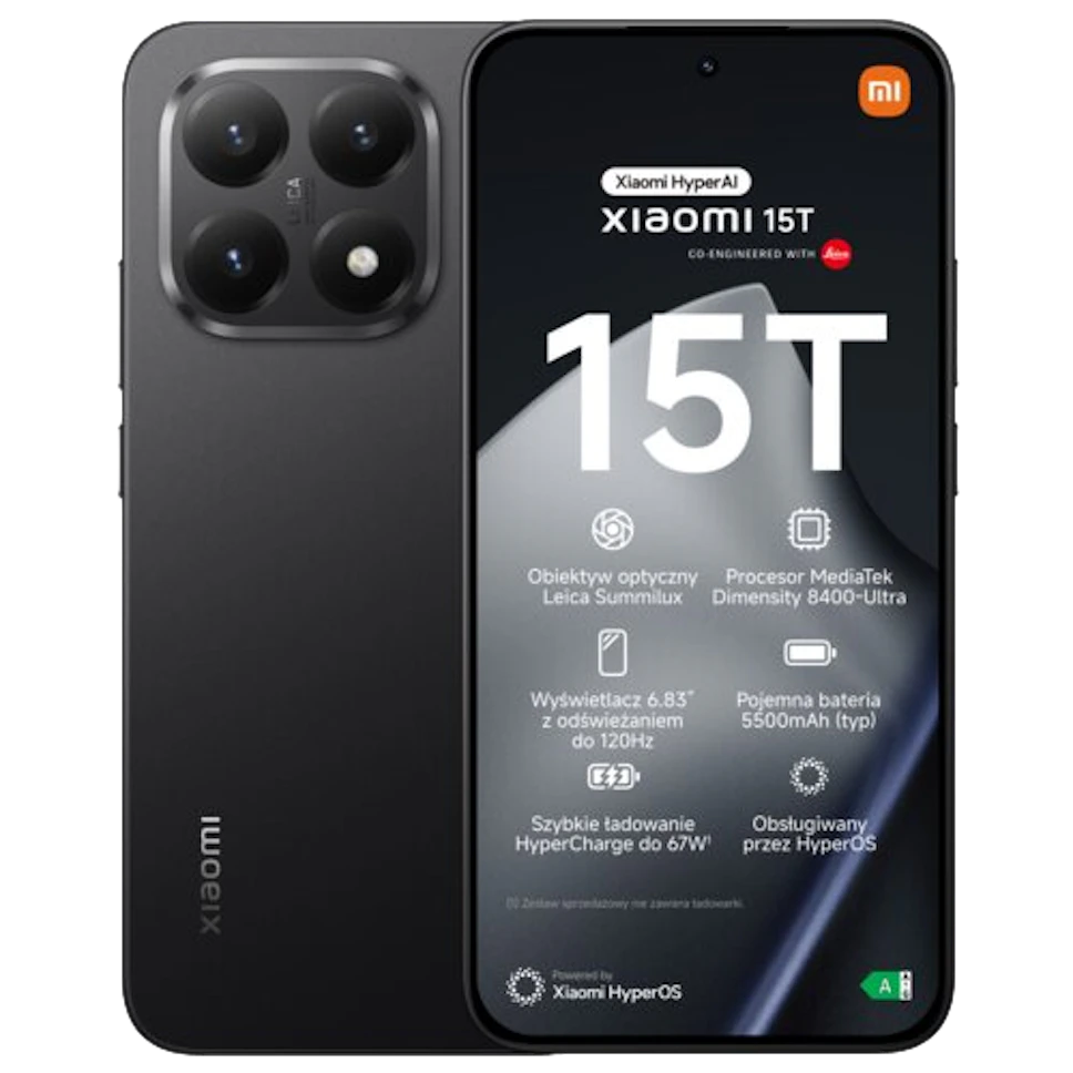 Smartfon XIAOMI 15T 5G 12/512GB 6.83" 120Hz Czarny