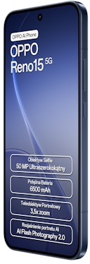 Smartfon OPPO Reno15 5G 8/512GB 6.59" 120Hz Granatowy