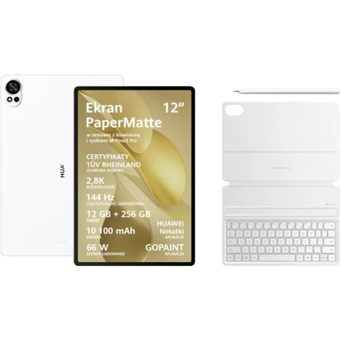 Tablet HUAWEI MatePad 12X 2025 12" 12/256 GB Wi-Fi Biały + Rysik Pro + Klawiatura