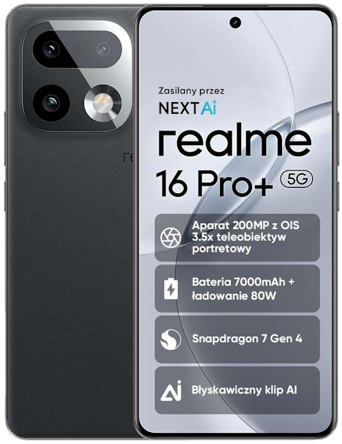 Smartfon realme 16 Pro+5G 8/256GB Szary