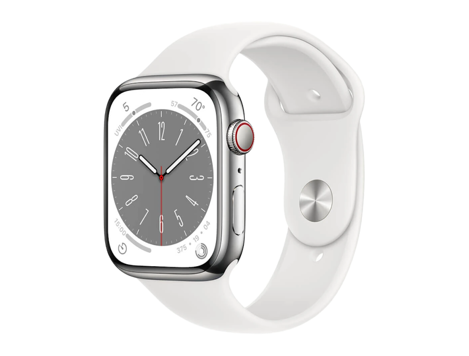 Smartwatch Apple Watch 8 45mm Silver GPS + Cellular Stalowy