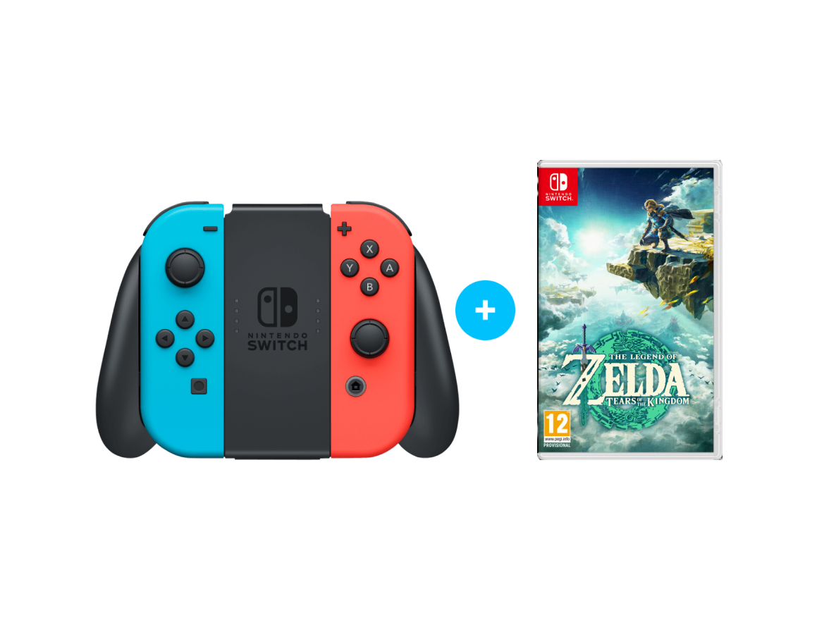 Konsola Nintendo Switch V2 32 GB Red & Blue + SZKŁO +