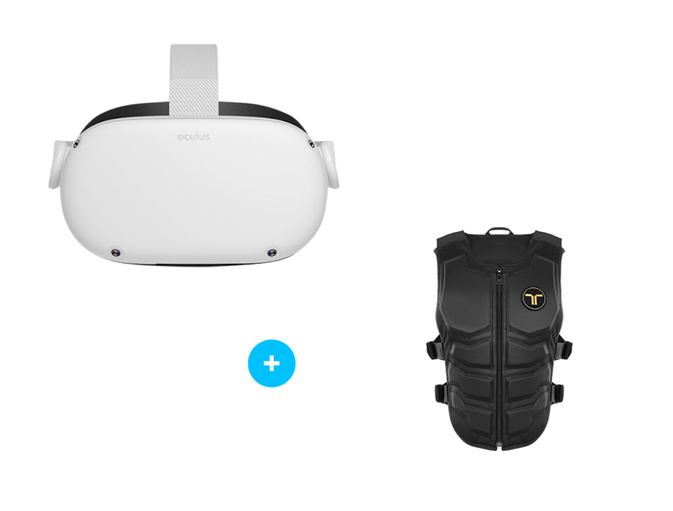 Zestaw Gogle VR Oculus Quest 2 128GB + Kamizelka haptyczna Tactsuit X40 Zestaw Gogle VR Oculus Quest 2 128GB + Kamizelka haptyczna Tactsuit X40