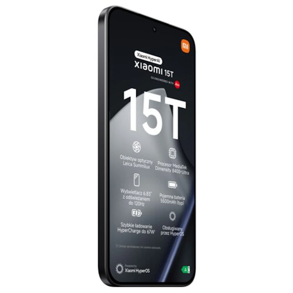 Smartfon XIAOMI 15T 5G 12/512GB 6.83" 120Hz Czarny