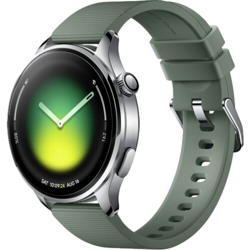 Smartwatch XIAOMI Watch 5 srebrny z zielonym paskiem