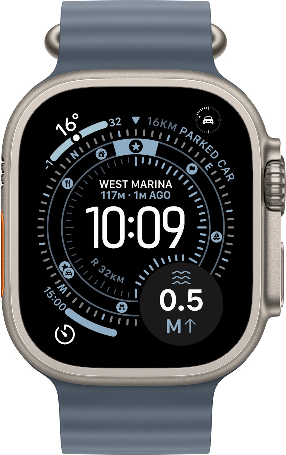 Apple Watch Ultra 3 49mm koperta tytanowa (Naturalny) + pasek Ocean Apple Watch Ultra 3 49mm koperta tytanowa (Naturalny) + pasek Ocean