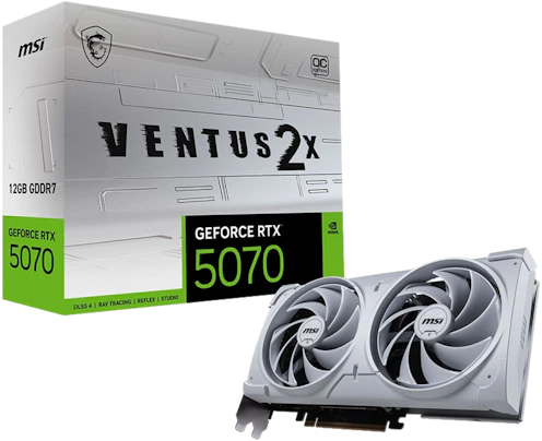 Karta graficzna MSI GeForce RTX 5070 Ventus 2X OC White 12GB