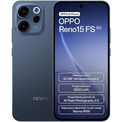 Smartfon OPPO Reno15 FS 5G 8/512GB 6.57" 120Hz Granatowy