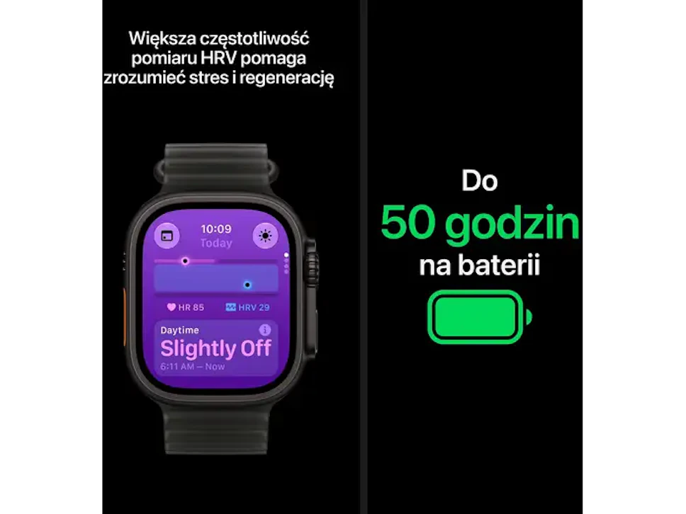 Apple Watch Ultra 4 GPS + Cellular 49mm Natural pasek Ocean półprzezroczysta szarość