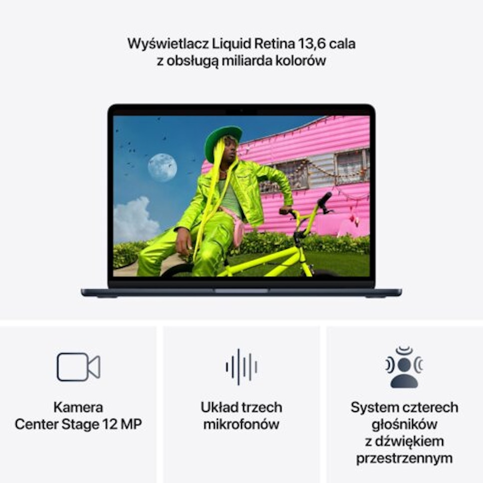 Laptop Apple MacBook Air 2026 13.6" Retina M5 24GB RAM 1TB SSD macOS Północ