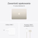 Laptop Apple MacBook Air 2025 13.6" Retina M4 16GB 512GB Księżycowa poświata