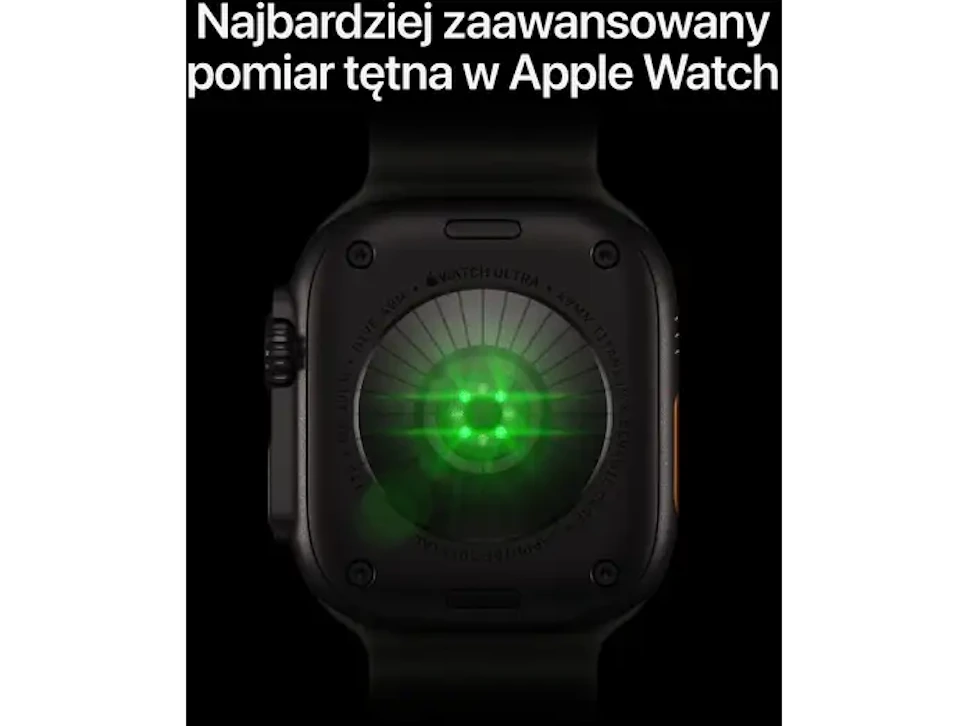 Apple Watch Ultra 4 GPS + Cellular 49mm Czarny pasek Ocean półprzezroczysta czerń