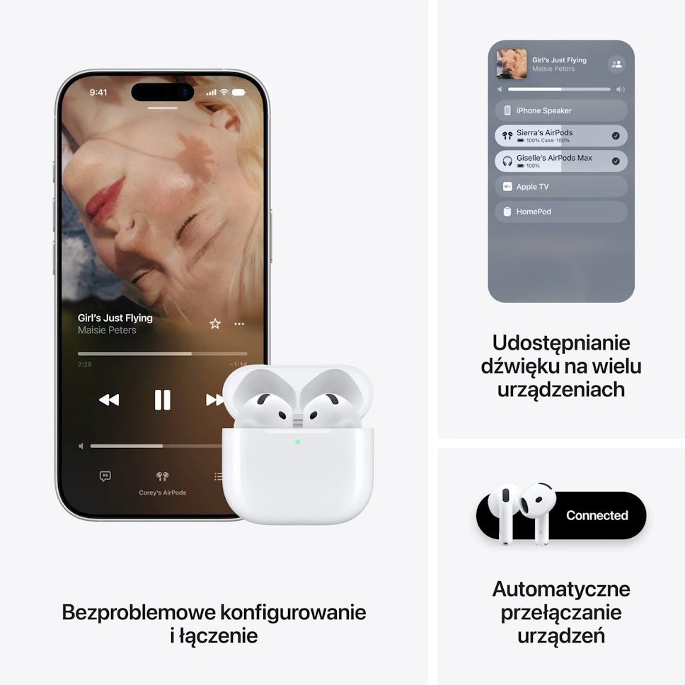 Apple AirPods 5 z etui ładującym USB-C - Białe