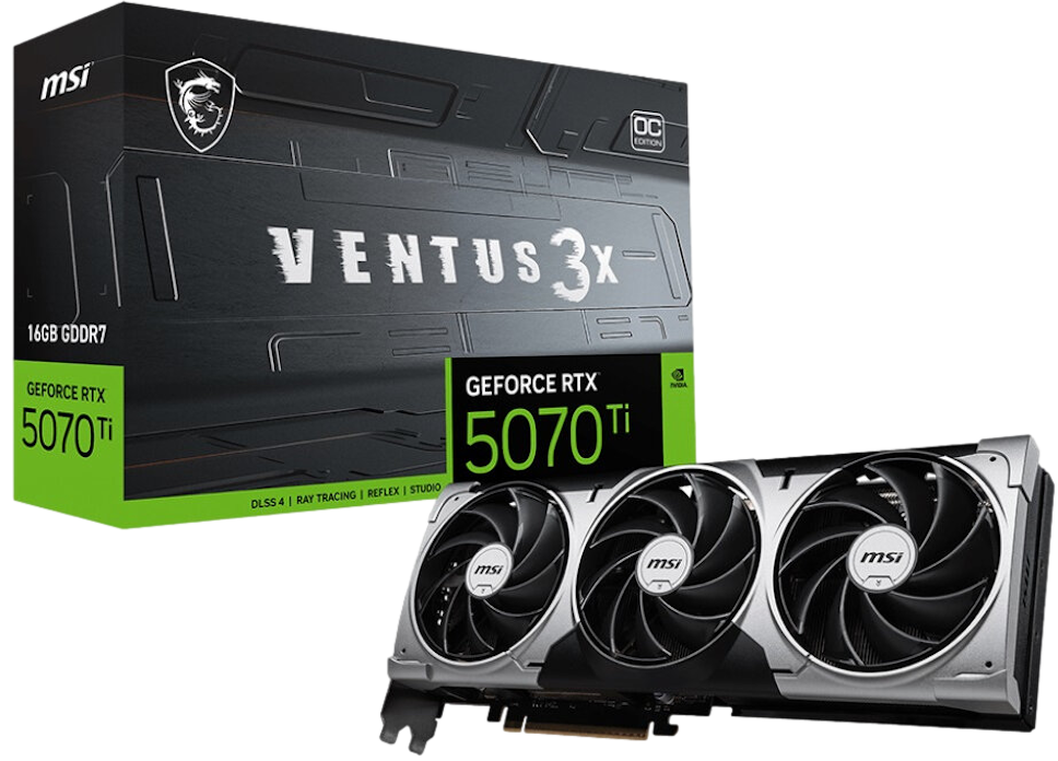 Karta graficzna MSI GeForce RTX 5070 Ti Ventus 3X OC 16GB