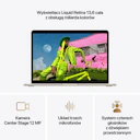 Laptop Apple MacBook Air 2026 13.6" Retina M5 16GB RAM 512GB SSD macOS Księżycowa poświata
