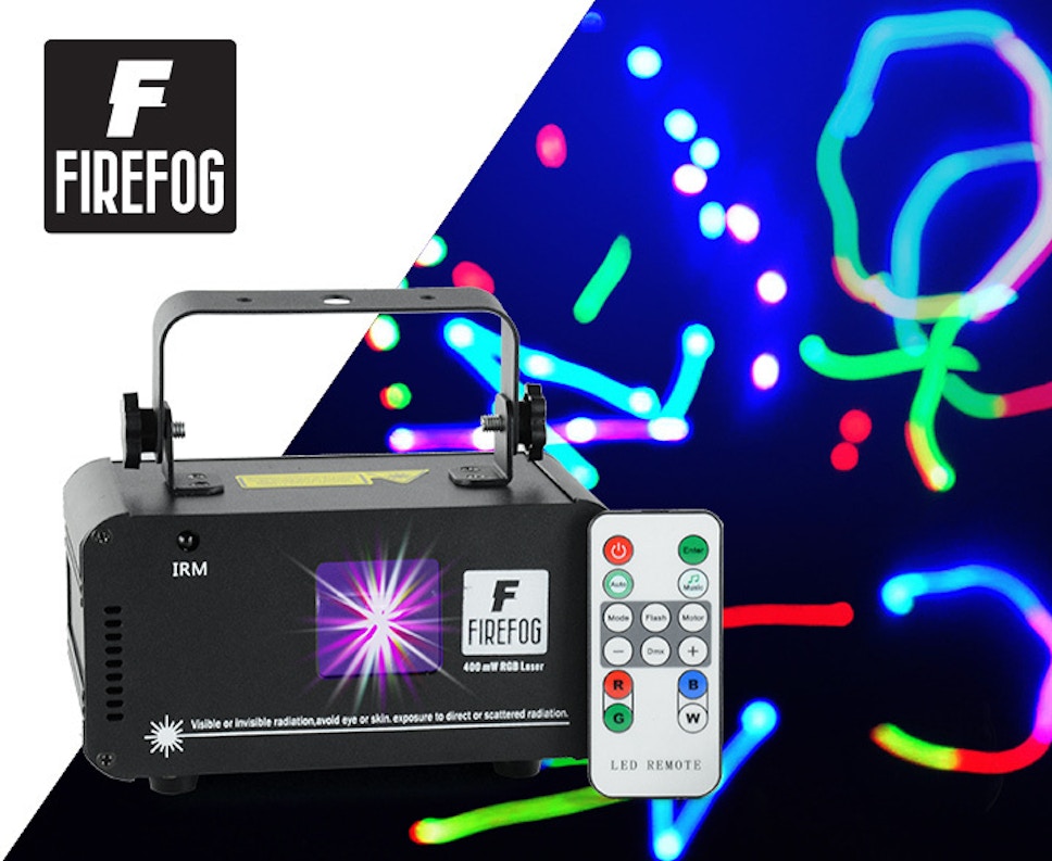 Laser dyskotekowy 400 mW RGB Firefog Laser dyskotekowy 400 mW RGB Firefog