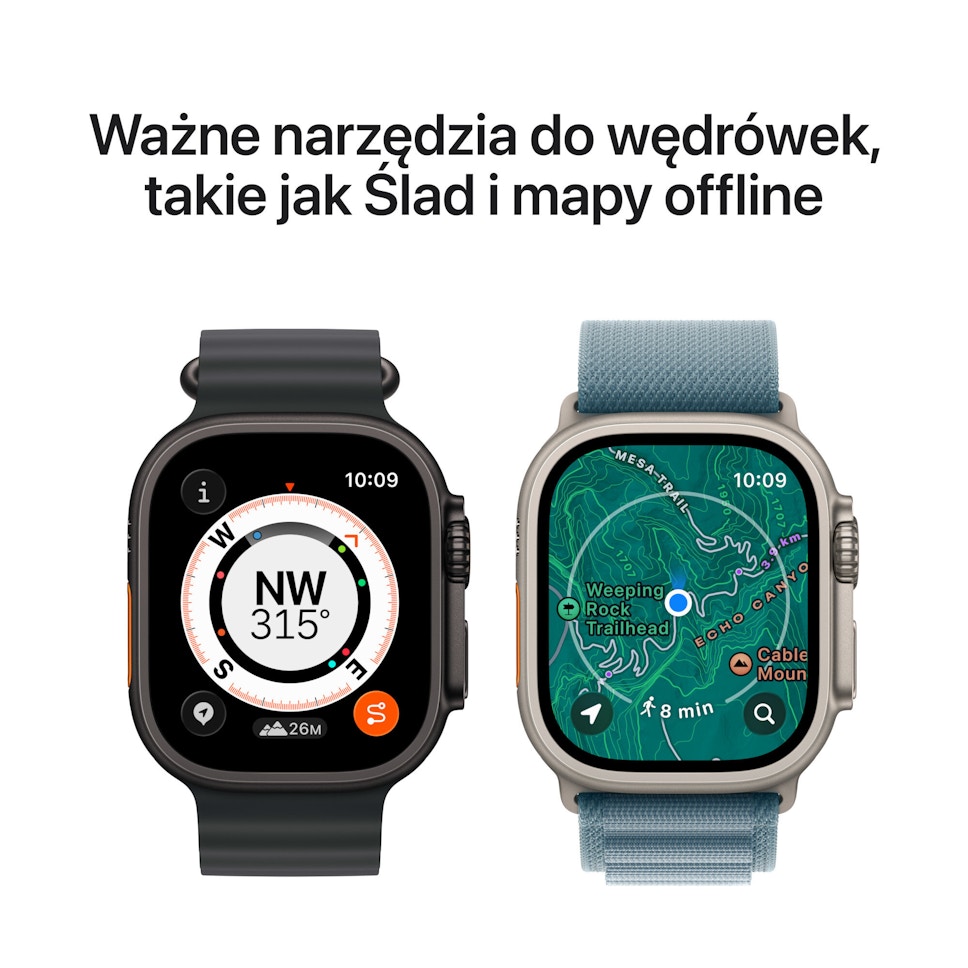 Apple Watch Ultra 3 49mm koperta tytanowa (czarny) + bransoleta mediolańska rozmiar L
