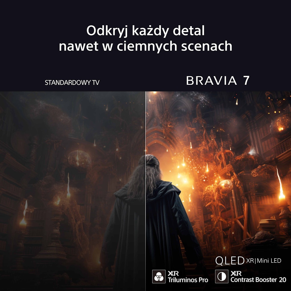 Telewizor SONY BRAVIA 7 K-65XR70 65" QLED 4K Telewizor SONY BRAVIA 7 K-65XR70 65" QLED 4K