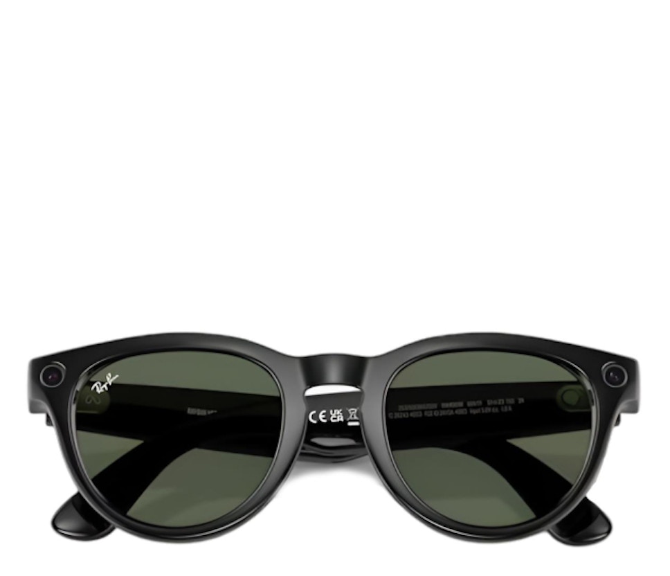 Meta Ray-Ban Headliner - Low Bridge Fit (Plano Green/Shiny Black)