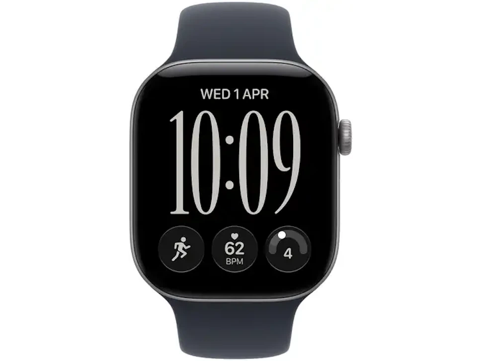 Apple Watch 12 GPS 46mm aluminium gwiezdna szarość pasek granatowy