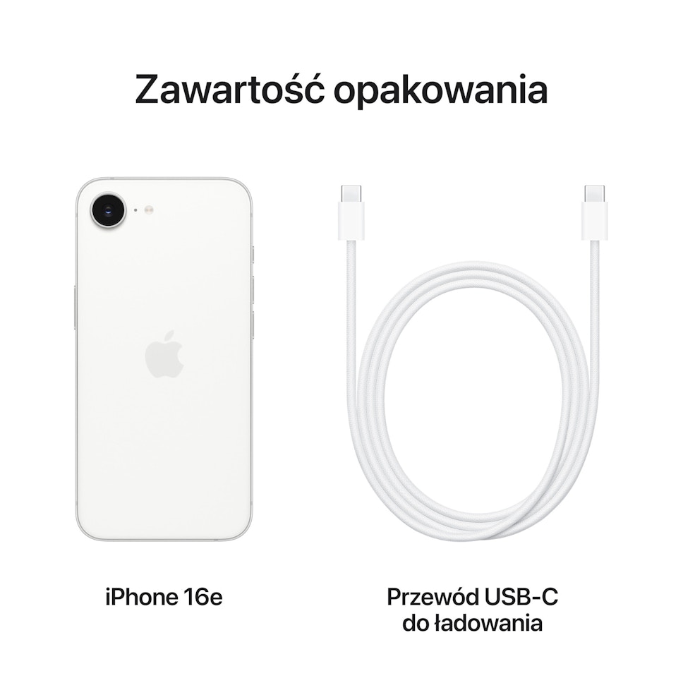 Smartfon Apple iPhone 16e 5G 128GB Biały
