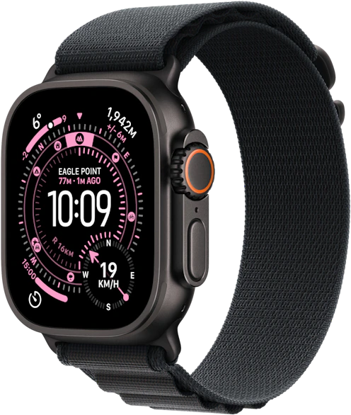 Apple Watch Ultra 3 49mm koperta tytanowa (Czarny) + pasek Alpine rozmiar L
