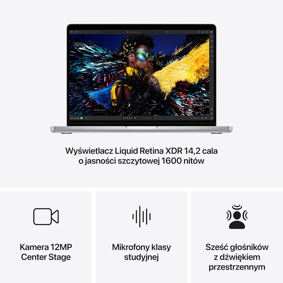 Laptop Apple MacBook Pro 14" M4 16GB RAM 512GB SSD Srebrny Laptop Apple MacBook Pro 14" M4 16GB RAM 512GB SSD Srebrny