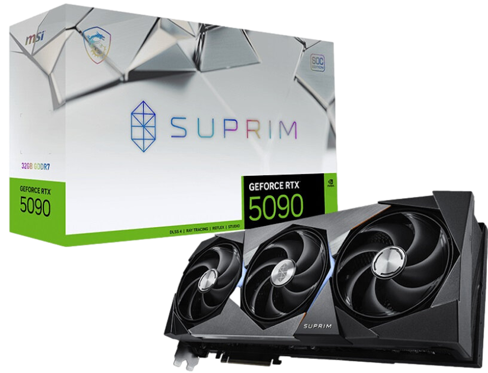 Karta graficzna MSI GeForce RTX 5090 Suprim SOC 32GB Karta graficzna MSI GeForce RTX 5090 Suprim SOC 32GB