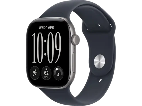 Apple Watch 12 GPS 46mm aluminium gwiezdna szarość pasek granatowy