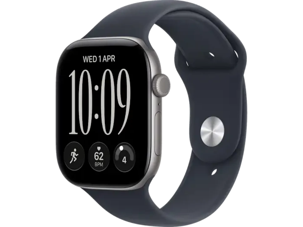 Apple Watch 12 GPS 46mm aluminium gwiezdna szarość pasek granatowy