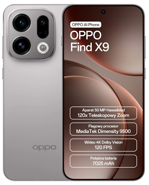 Smartfon OPPO Find X9 5G 12/512 6.59" 120Hz Tytanowy