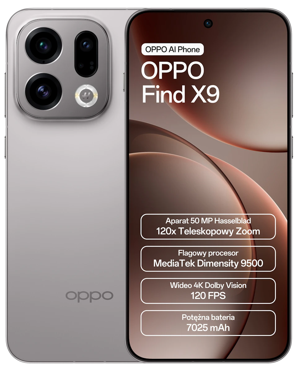 Smartfon OPPO Find X9 5G 12/512 6.59" 120Hz Tytanowy