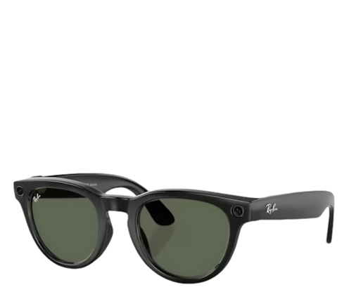 Meta Ray-Ban Headliner - Low Bridge Fit (Plano Green/Shiny Black)