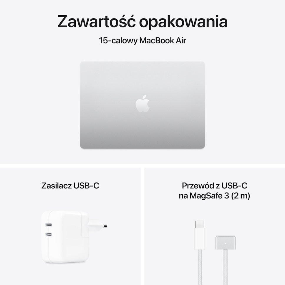 Laptop Apple MacBook Air 2025 15.3" Retina M4 24GB 512GB Srebrny