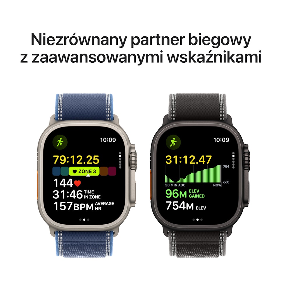 Apple Watch Ultra 3 49mm koperta tytanowa (Czarny) + pasek Ocean