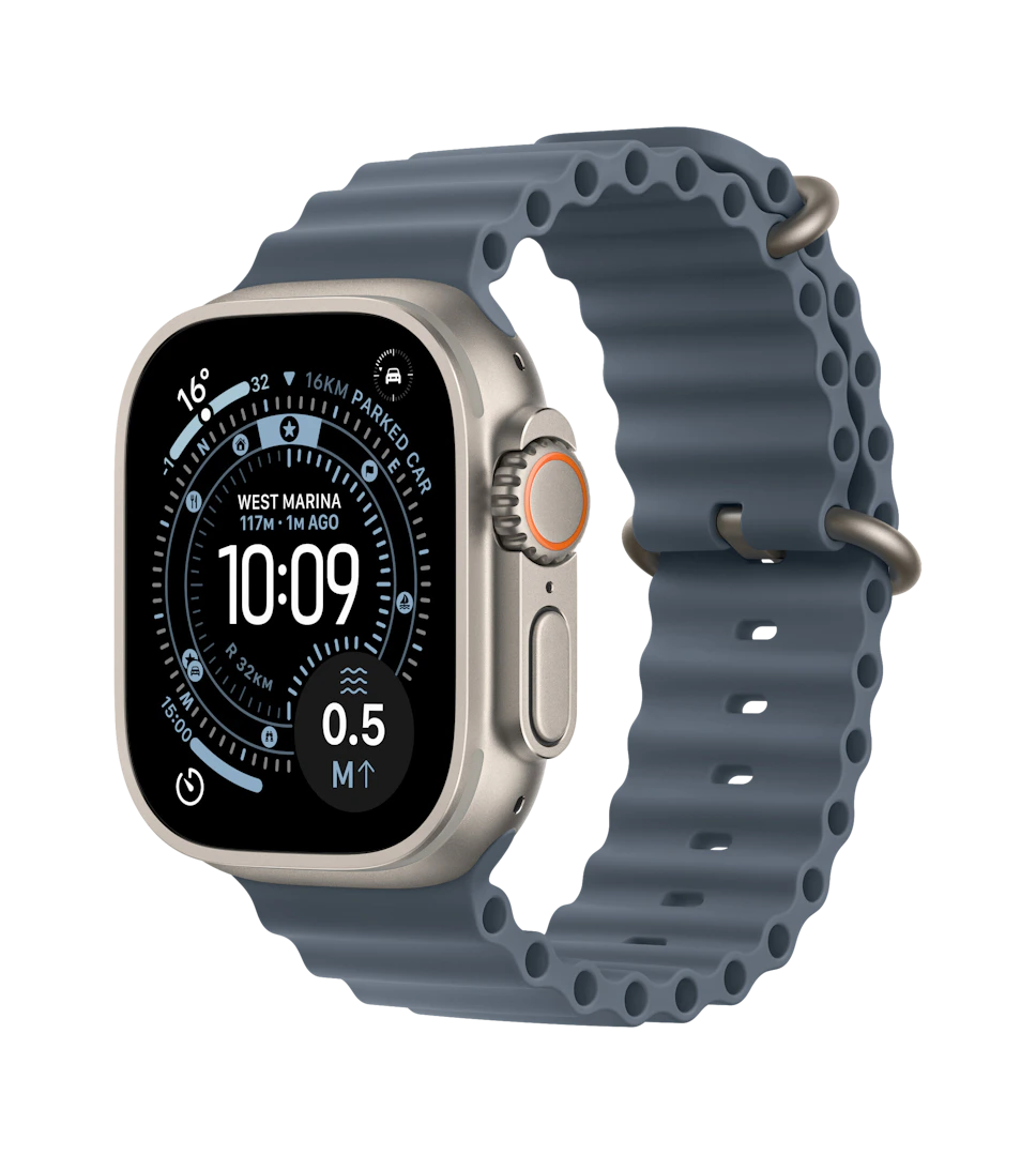 Apple Watch Ultra 3 49mm koperta tytanowa (Naturalny) + pasek Ocean