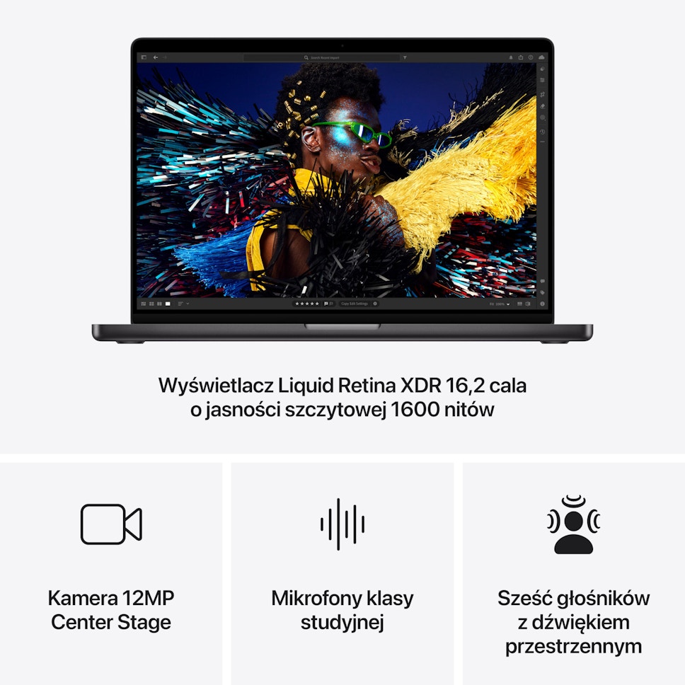 Laptop Apple MacBook Pro 16" Retina M4 Pro 24GB 512GB Gwiezdna czerń