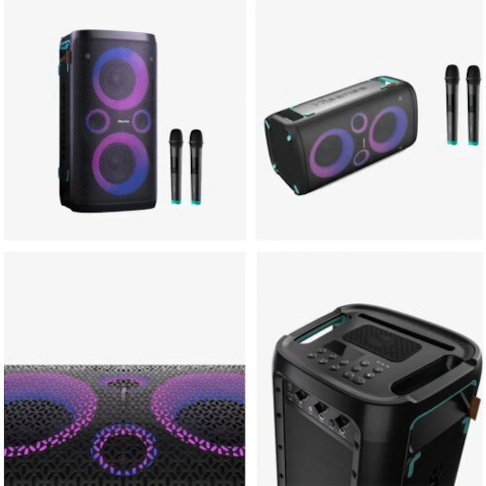 Power audio HISENSE Party Storm I 2 Mikrofony Karaoke Czarny