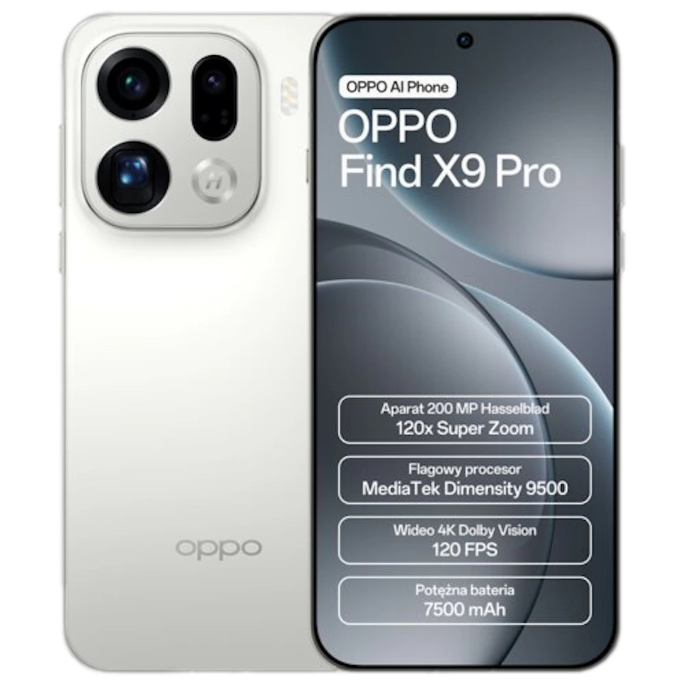 Smartfon OPPO Find X9 Pro 5G 16/512 6.78" 120Hz Biały