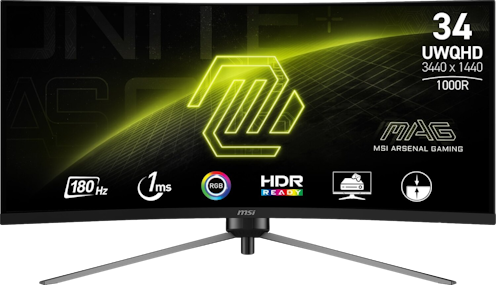 Monitor MSI MAG 345CQR 34" 3440x1440px 180Hz 1ms Curved