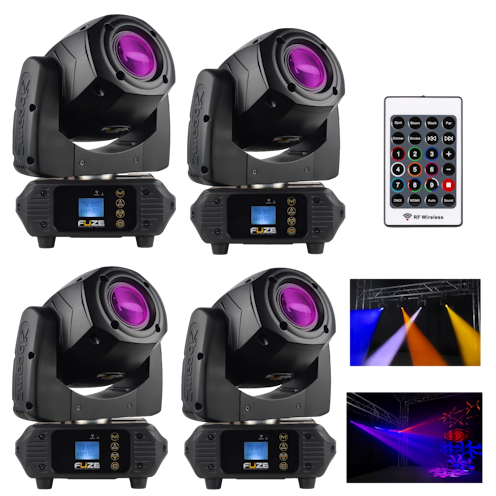 Zestaw: 4x Głowa ruchoma SPOT 75W LED BeamZ FUZE75S+ dedykowane case